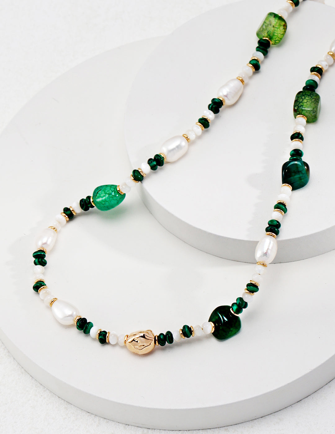 Pearl agate necklace