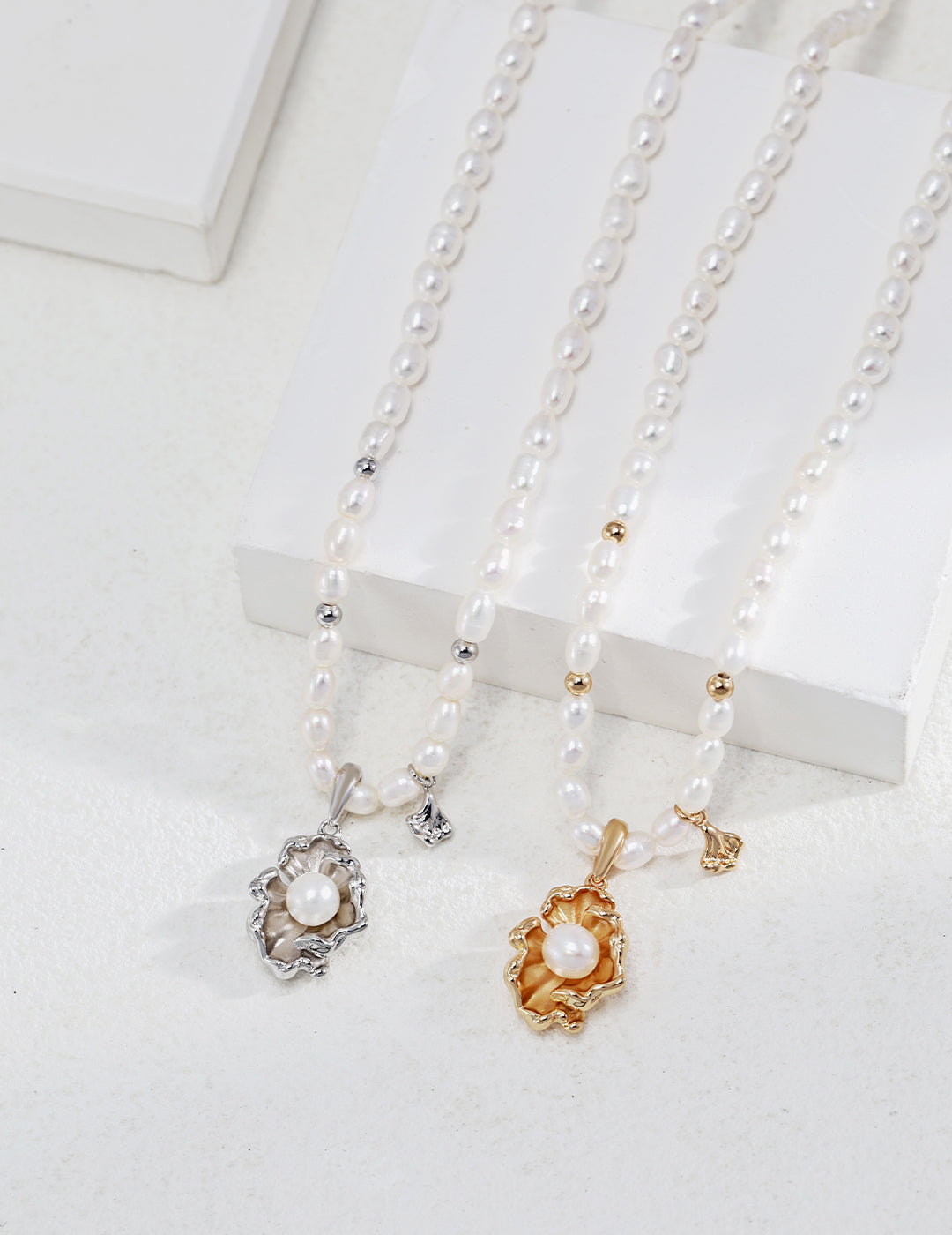 Wave Element Series Pearl Necklace