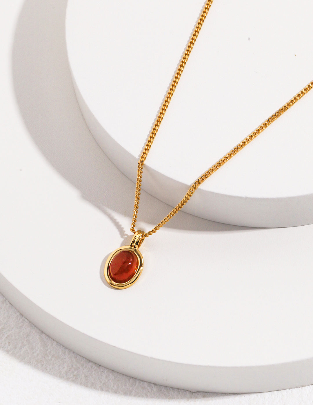 Red agate Pendant necklace