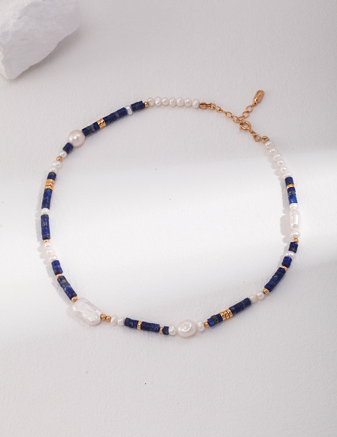 Lapis lazuli Pearl Necklace