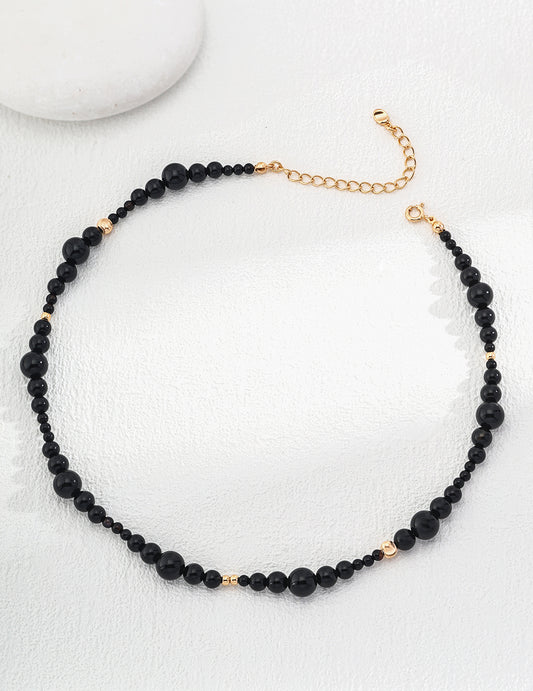 Black agate necklace