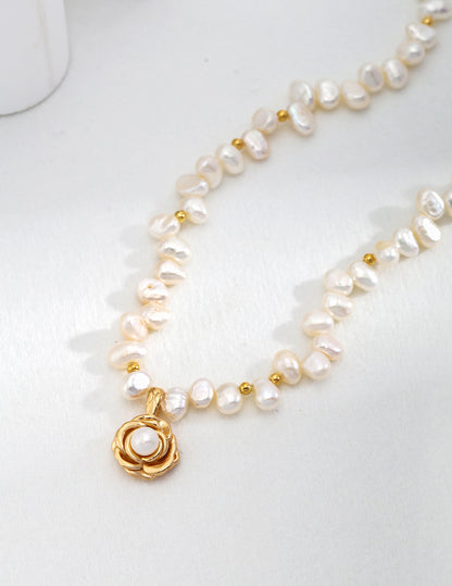 Camellia series Pearl Necklace