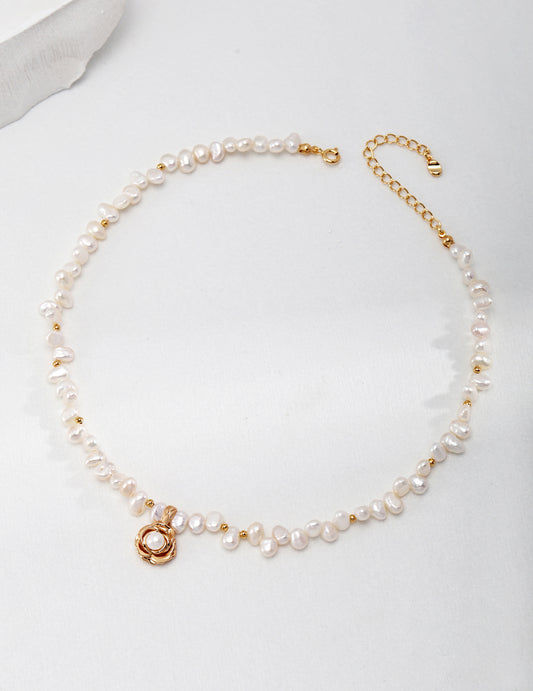 Camellia series Pearl Necklace