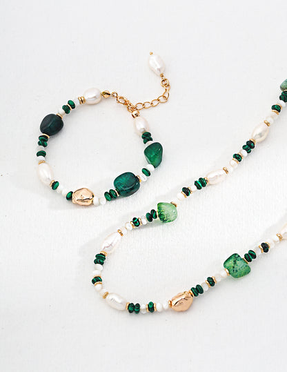 Pearl agate necklace