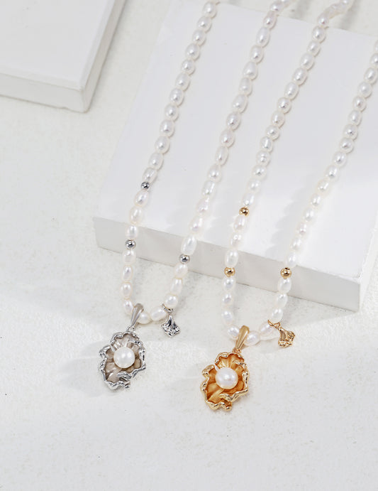 Wave Element Series Pearl Necklace
