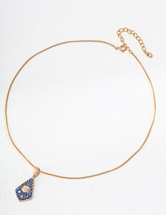 Vintage blue Drop Glazed necklace
