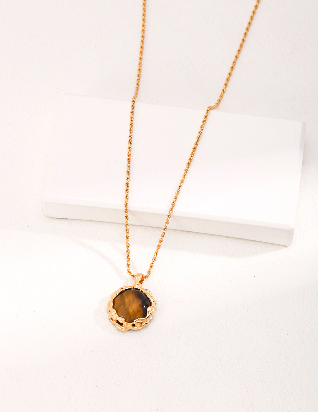 Lava Series tiger eye stone Pendant necklace