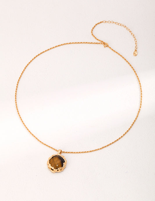 Lava Series tiger eye stone Pendant necklace