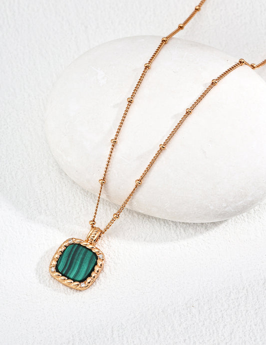 Simple Natural Peacock Pendant Necklace