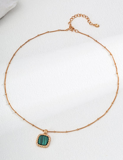 Simple Natural Peacock Pendant Necklace