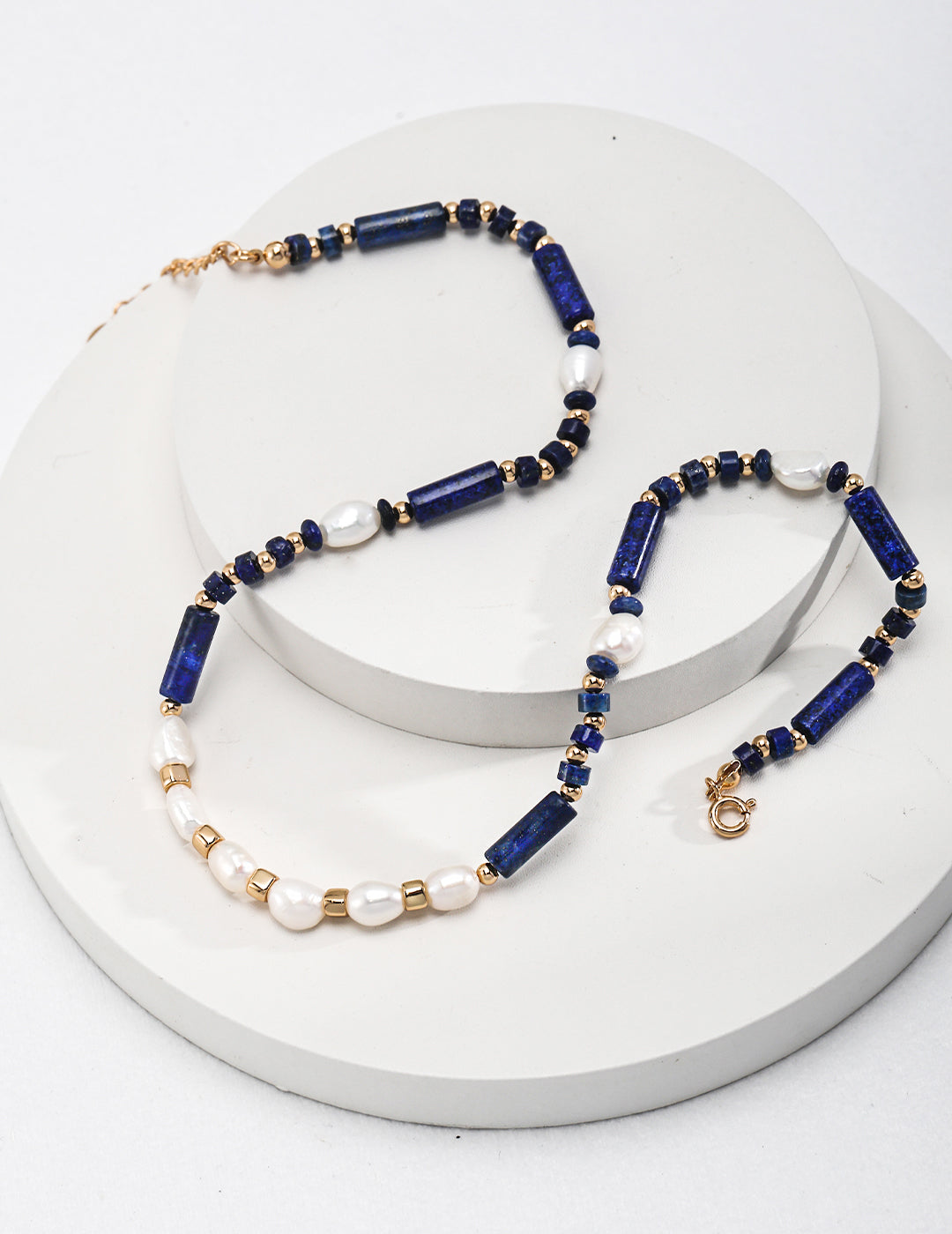 Lapis lazuli Pearl Necklace