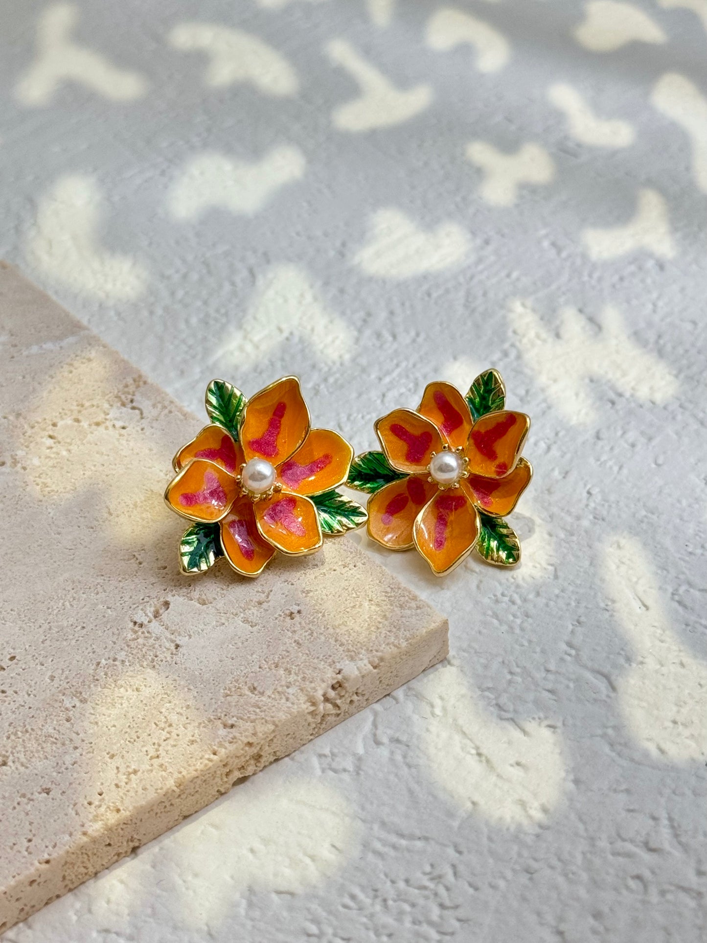Pearl Flower Earrings