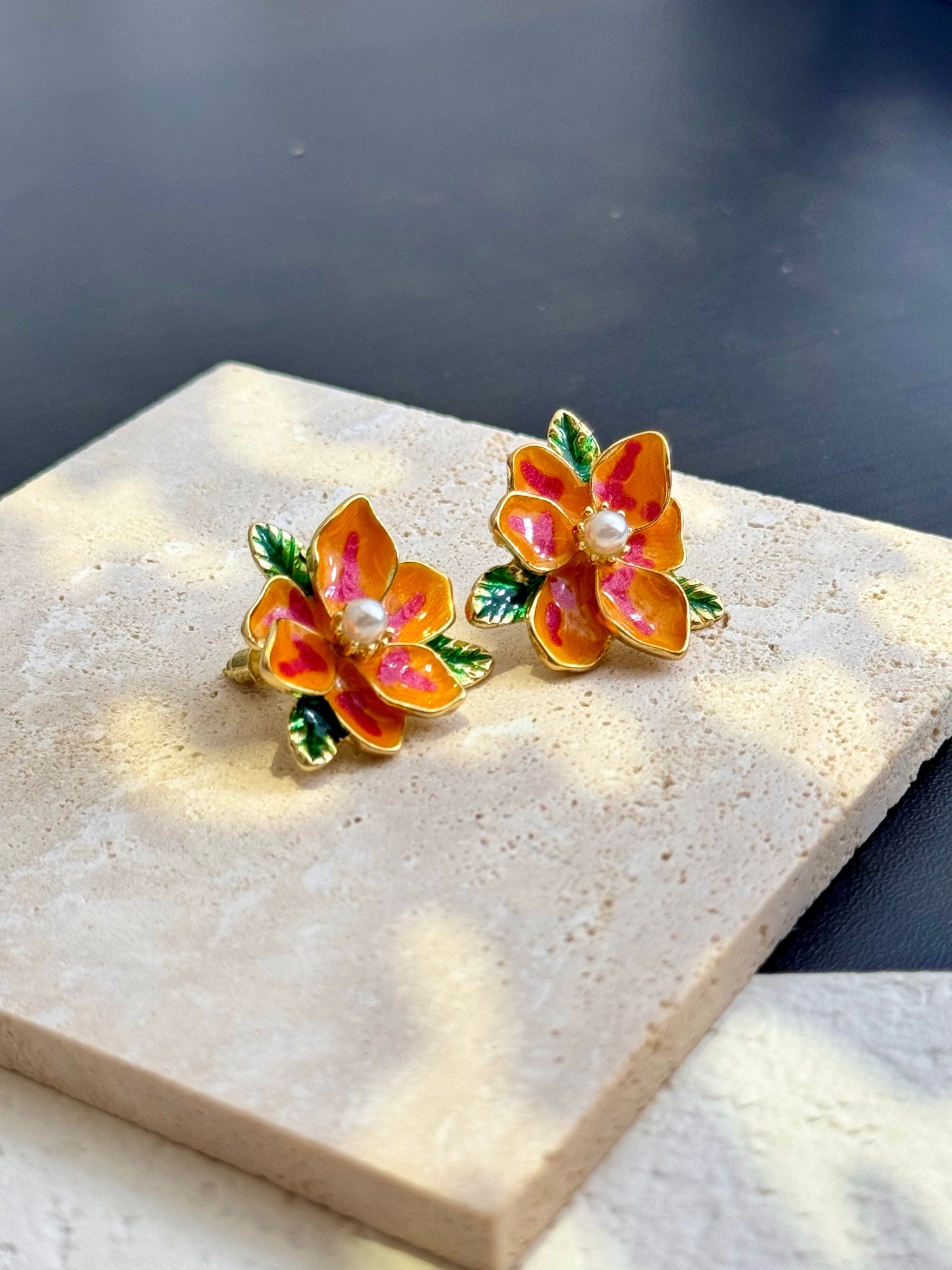 Pearl Flower Earrings