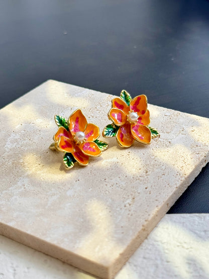 Pearl Flower Earrings