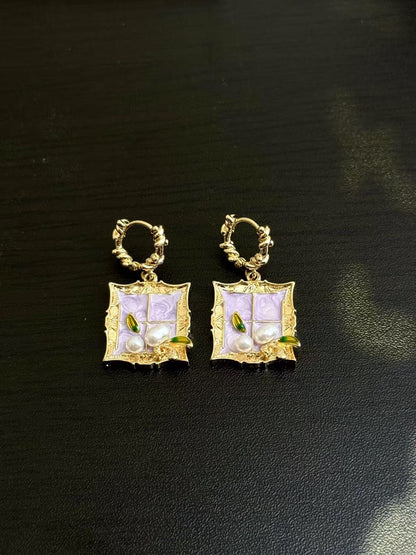 Leaf Pearl Earrings